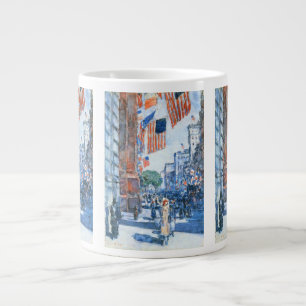 Flags 5e avenue van Childe Hassam,  Kunst Grote Koffiekop