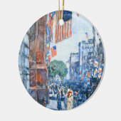 Flags 5e avenue van Childe Hassam, Kunst Keramisch Ornament (Links)