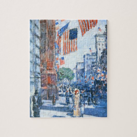 Flags 5e avenue van Childe Hassam,  Kunst Legpuzzel (Verticaal)