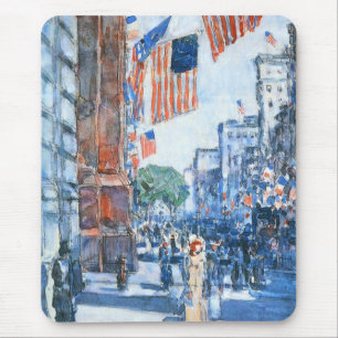 Flags 5e avenue van Childe Hassam,  Kunst Muismat