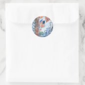 Flags 5e avenue van Childe Hassam,  Kunst Ronde Sticker (Tas)