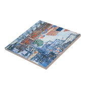 Flags 5e avenue van Childe Hassam,  Kunst Tegeltje (Zijkant)