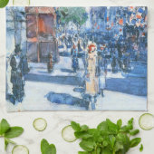 Flags 5e avenue van Childe Hassam,  Kunst Theedoek (Gevouwen)