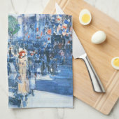 Flags 5e avenue van Childe Hassam,  Kunst Theedoek (Quarter Fold)