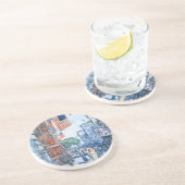 Flags 5e avenue van Childe Hassam,  Kunst Zandsteen Onderzetter (Zijkant)