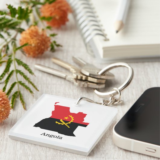 Flags and countries Angola Sleutelhanger (Voorkant Rechts)