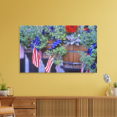 Flags and Flowers in Philipsburg Montana Canvas Afdruk (Insitu (Woonkamer))