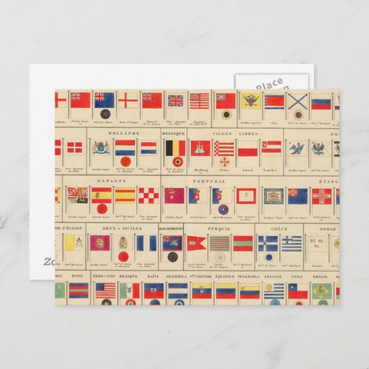 Flags, Badges Briefkaart (Voorkant / Achterkant)