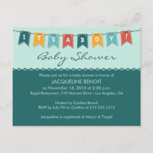 Flags Het is een Baby shower-uitnodiging Kaart