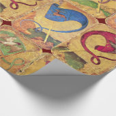 Flags/Honden, Deers, Falcons, Eenden Cadeaupapier (Hoek)