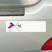Flags in Texas en Gonzales Bumpersticker (Op auto)