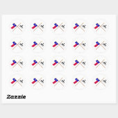 Flags in Texas en Gonzales Ronde Sticker (Vel)