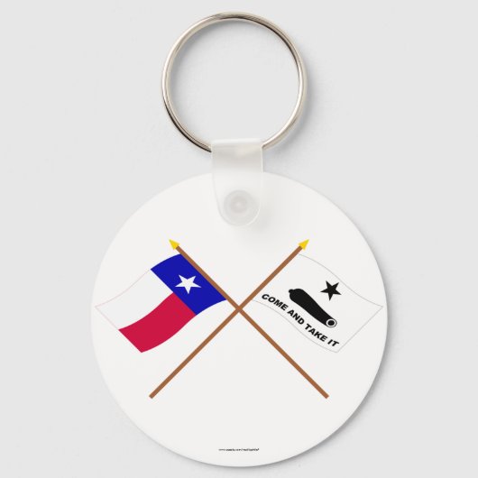 Flags in Texas en Gonzales Sleutelhanger (Voorkant)