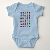 Flags of the countries heart shape romper (Voorkant)