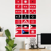 Flags of the Philippine Revolution - Large Poster (Thuiskantoor)