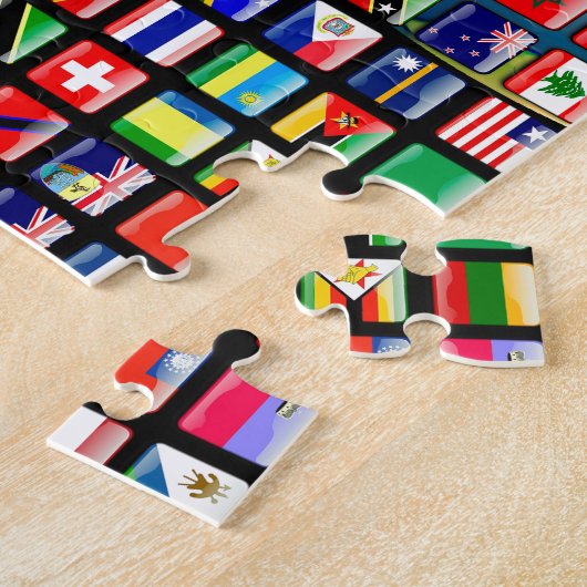 Flags of the world legpuzzel (Zijkant)