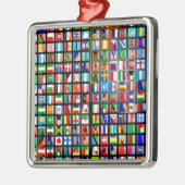 Flags of the world metalen ornament (Links)