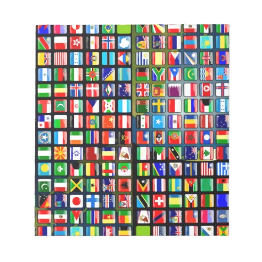 Flags of the world notitieblok (Voorkant)