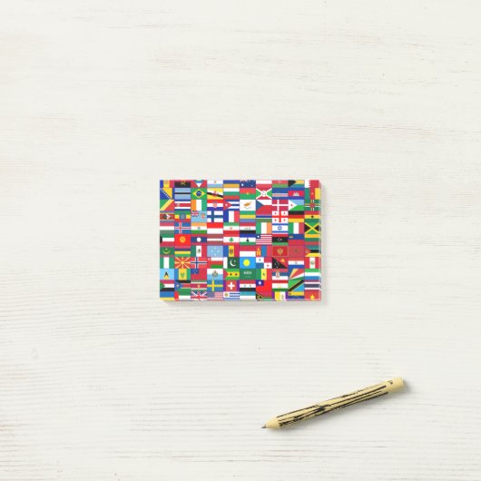 Flags of the world post-it® notes (Op bureau)