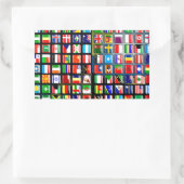 Flags of the world rechthoekige sticker (Tas)