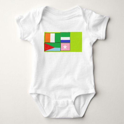 Flags of the world romper (Voorkant)