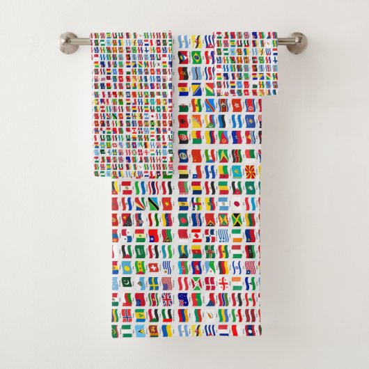 Flags of the World Travel Design Bad Handdoek (Insitu)