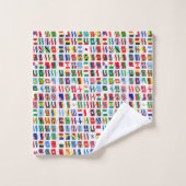 Flags of the World Travel Design Bad Handdoek (Wasdoekje)