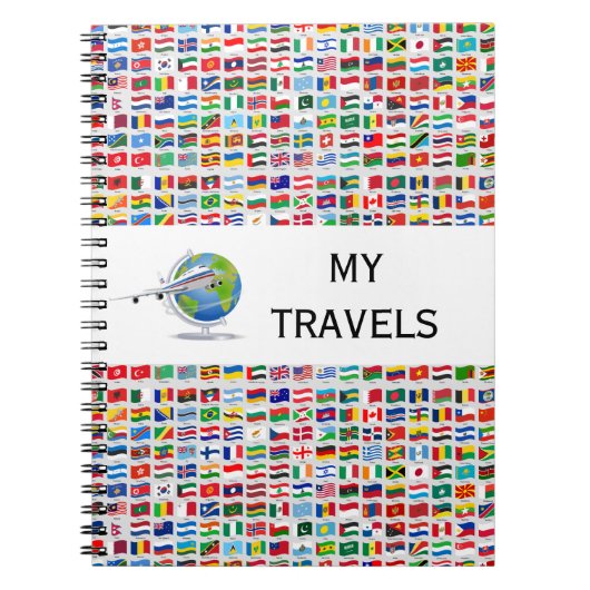 Flags of the World Travel Design Notitieboek (Voorkant)