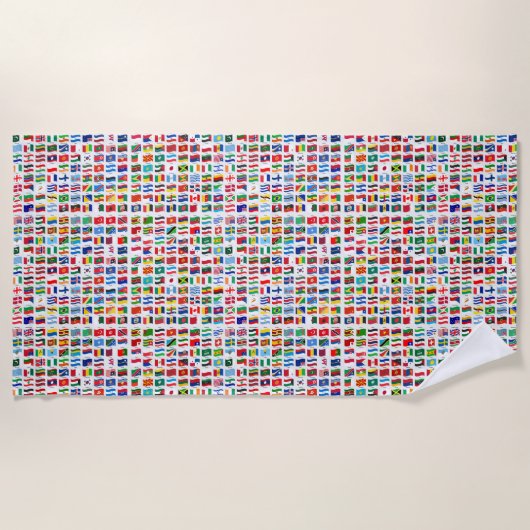 Flags of the World Travel Design Strandlaken (Voorkant)