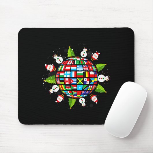 Flags Of The World, Xmas Around The Globe Muismat (Met muis)