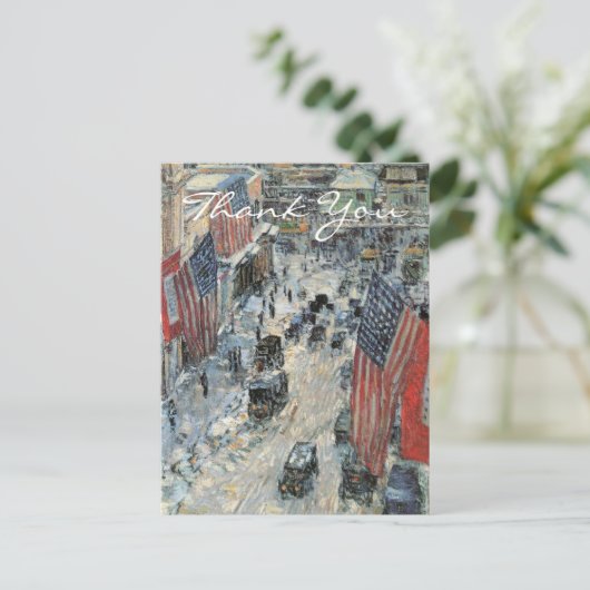Flags on 57th Street by Frederick Childe Hassam Briefkaart (Staand voorkant)