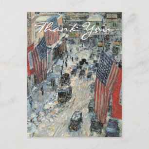 Flags on 57th Street by Frederick Childe Hassam Briefkaart