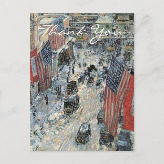 Flags on 57th Street by Frederick Childe Hassam Briefkaart (Voorkant)