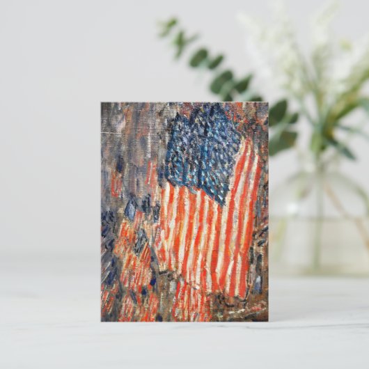 "Flags on the Waldorf" van Childe Hassam Briefkaart (Staand voorkant)