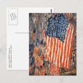 "Flags on the Waldorf" van Childe Hassam Briefkaart