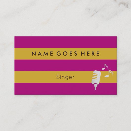 "Flags" Professional Singer-Visitekaartjes Visitekaartje (Voorkant)