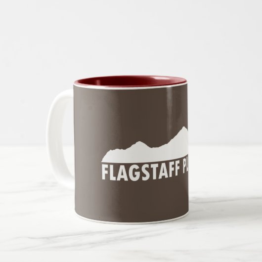 Flagstaff Arizona alsjeblieft Tweekleurige Koffiemok (Voorkant links)