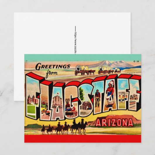 Flagstaff Arizona ansichtkaart Briefkaart (Voorkant / Achterkant)