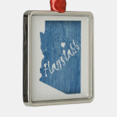 Flagstaff Arizona houtnerf Metalen Ornament (Rechts)