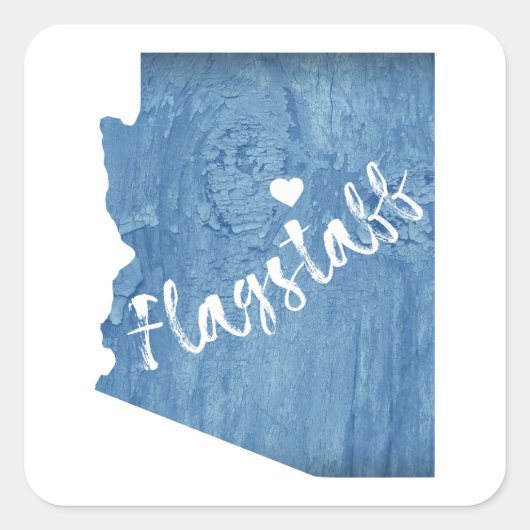 Flagstaff Arizona houtnerf Vierkante Sticker (Voorkant)