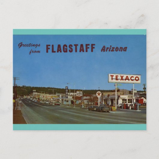 FLAGSTAFF ARIZONA OP US HWY. 66 BRIEFKAART (Voorkant)