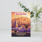 Flagstaff, Arizona, Reisansichtkaart, Save The Date (Staand voorkant)
