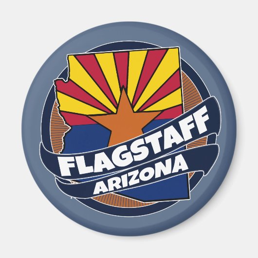 Flagstaff Arizona vlag barst magneet (Voorkant)