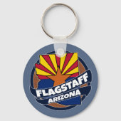 Flagstaff Arizona vlag barst sleutelhanger (Voorkant)