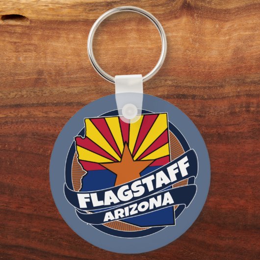 Flagstaff Arizona vlag barst sleutelhanger (Voorkant)