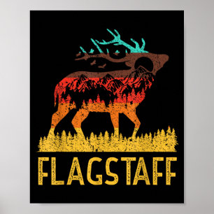 Flagstaff - houdt van natuur vintage wandelen 70s poster