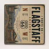 Flagstaff Route 66 Bergstad Legpuzzel (Horizontaal)