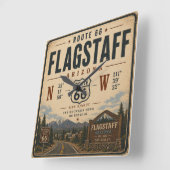 Flagstaff Route 66 Bergtijd Vierkante Klok (Hoek)