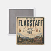 Flagstaff Route 66 Koelkast Souvenir Magneet (Voorkant / Achterkant)