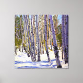 Flagstaff Winter Aspen Landschap – Daniel Fishback Canvas Afdruk (Voorkant)